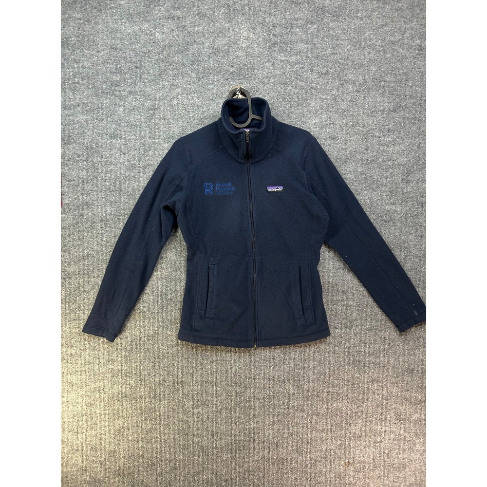 Patagonia Full Zip Fleece Jacket Womens Navy Blue Pockets Outdoor Hiking - Small